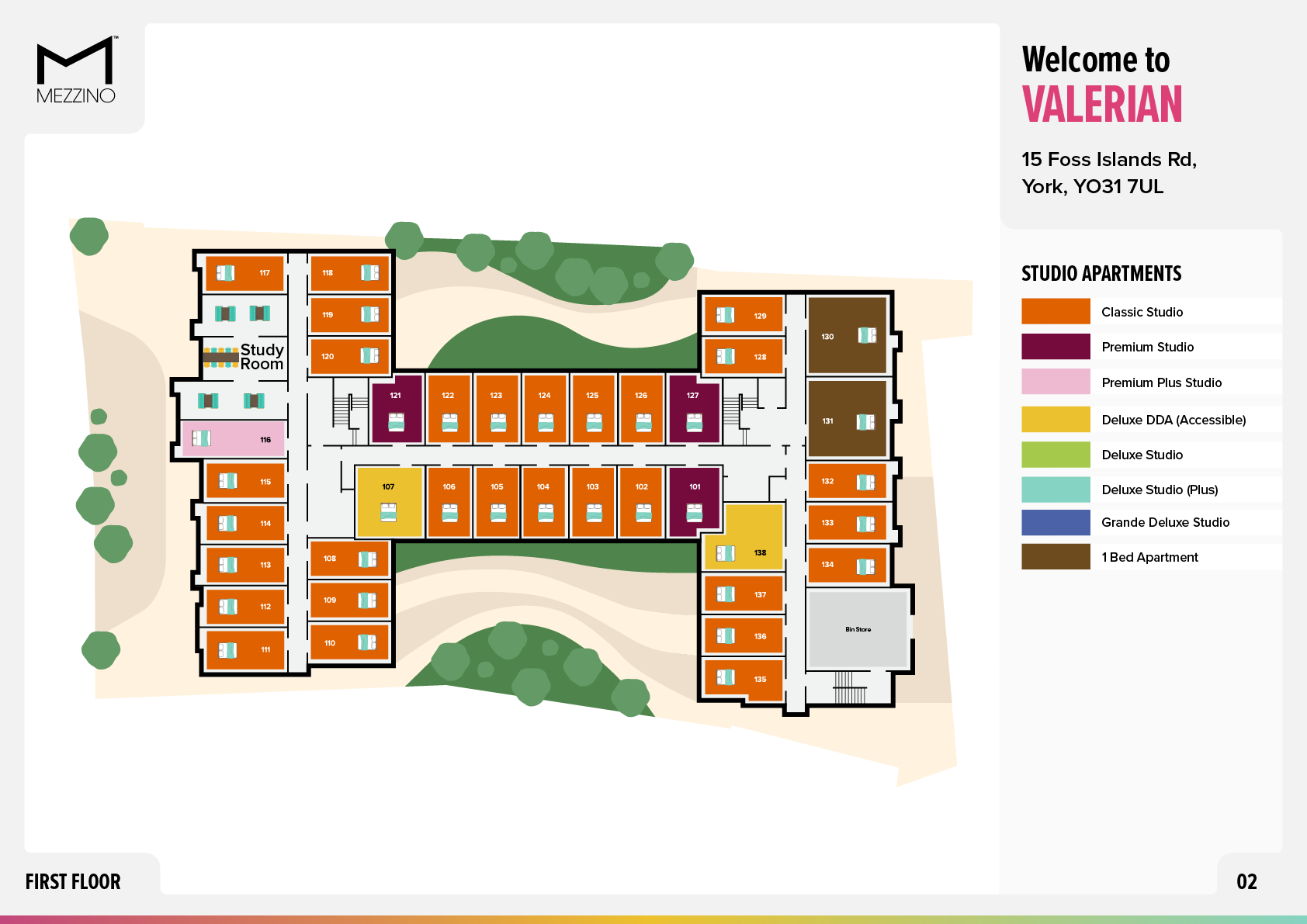 The layout of Valerian's first floor