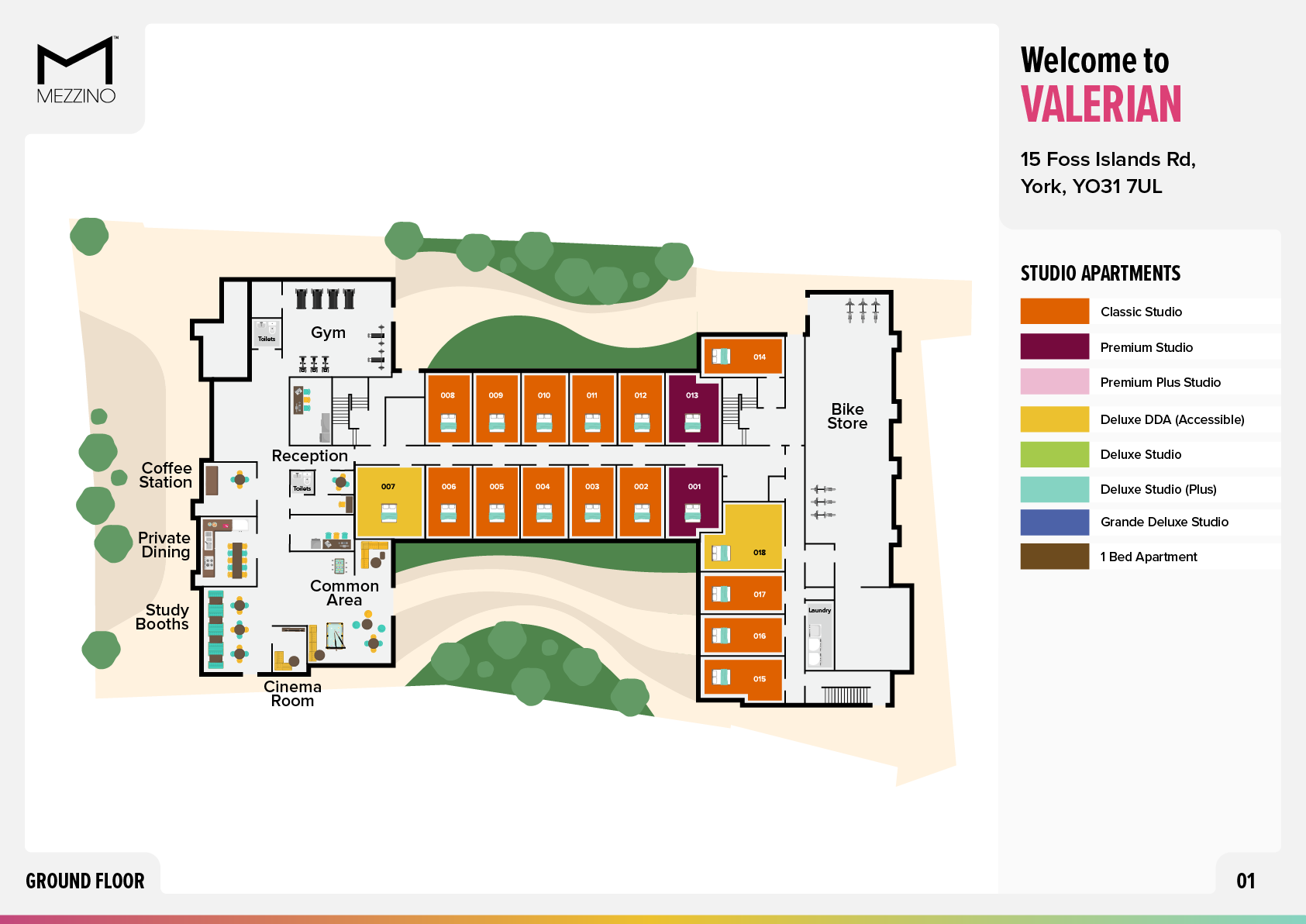 The layout of Valerian's ground floor