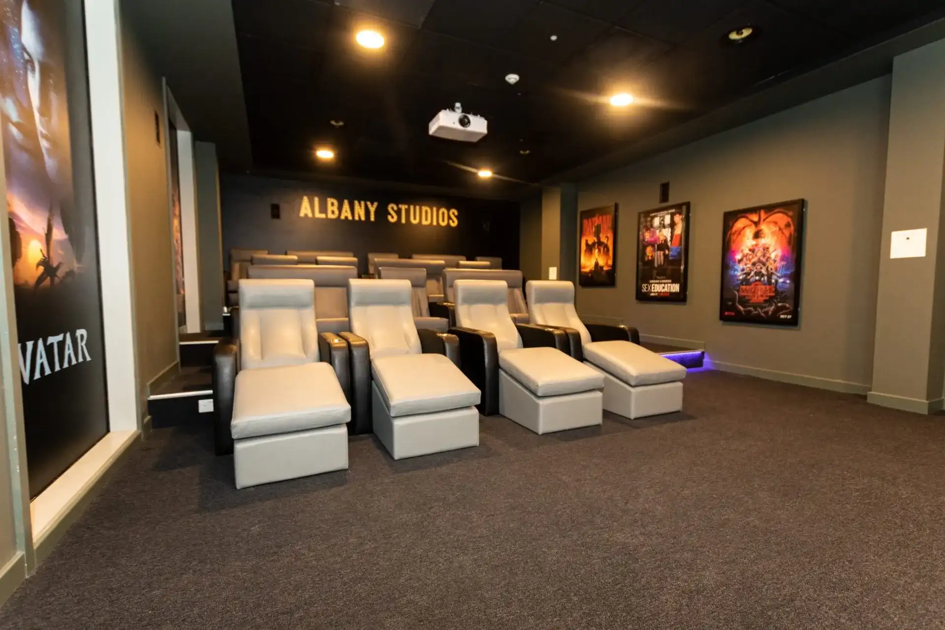 Cinema room in Albany Student Village
